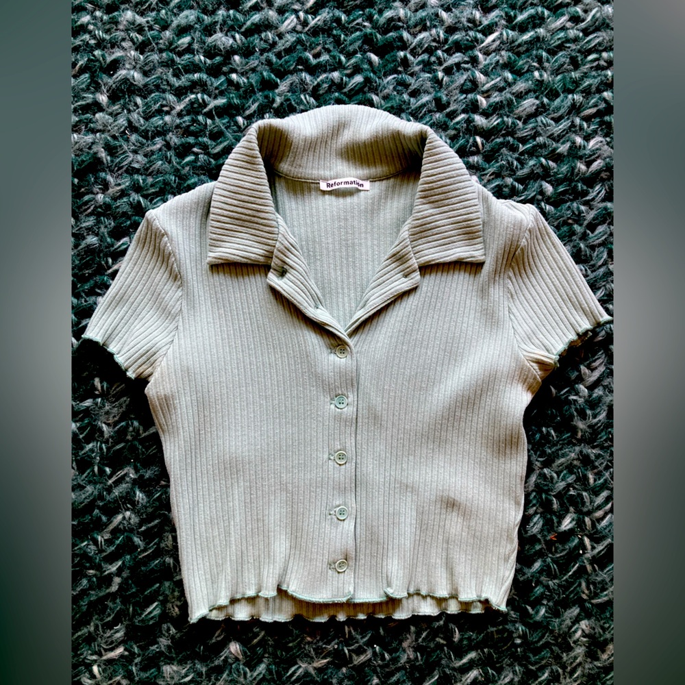 Reformation Brandy Top S pale blue
